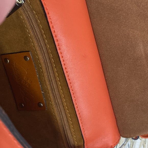 PATRICIA NASH ORANGE PETALLED HANDBAG/ CROSSBODY NEW WITH CERTS & DUSTBAG - Picture 5 of 13